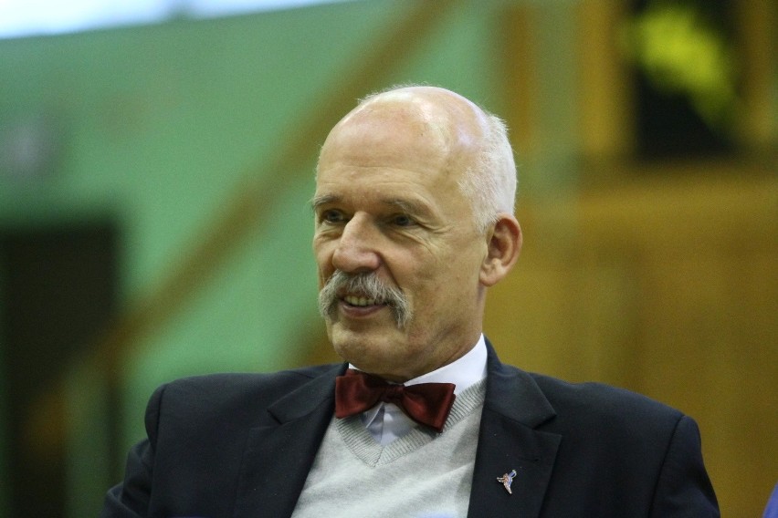 Wybory samorządowe 2014. Janusz Korwin-Mikke poparł Agnieszkę Wojciechowską van Heukelom [ZDJĘCIA]