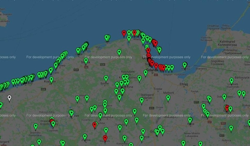 Sinice w Bałtyku LIPIEC 2018. Mapa online. Lista kąpielisk...