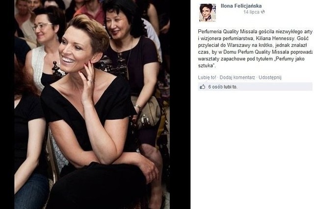 Ilona Felicjańska (fot. screen z Facebook.com)