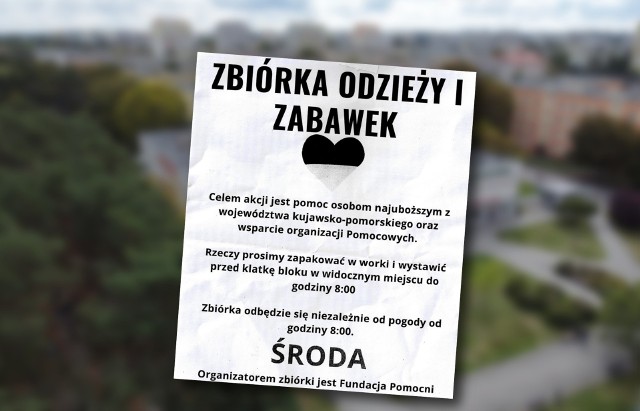 Ogłoszenia takiej treści pojawiły się w ostatnim czasie na drzwiach klatek mieszkaniowych, m.in. przy ul. Leśnej. Z przekazanych naszej redakcji informacji wynika, że darów pozostawionych przez mieszkańców nikt nie odbiera. Podany numer telefonu "nie istnieje", a na wiadomości organizacja nie odpowiada.