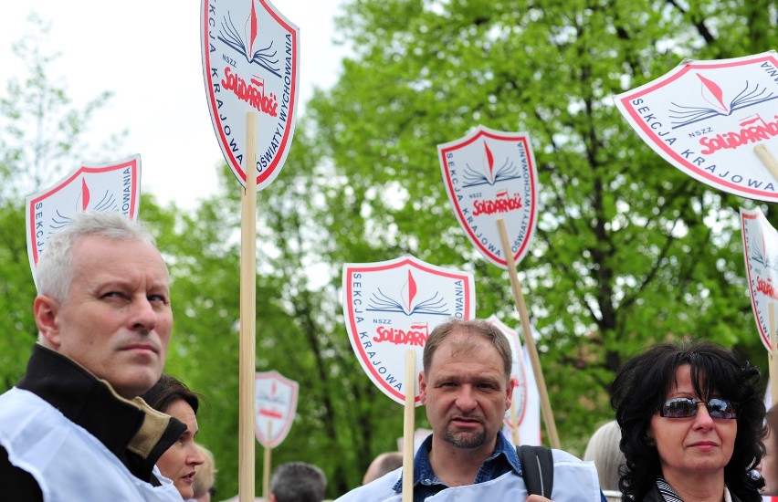 Protest nauczycieli w Warszawie