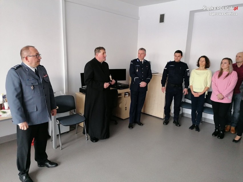 Spotkanie opłatkowe w dąbrowskiej komendzie policji...