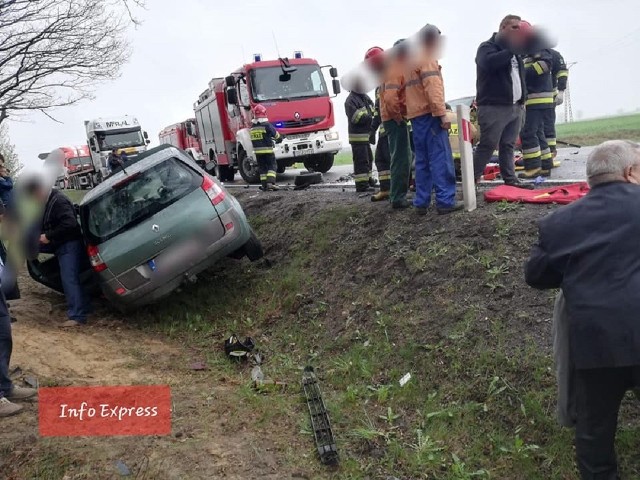 Wypadek na DK 11 między Sierakowem i Molną 29.04.2019.