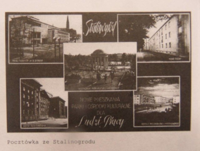 Pocztówka z Katowic - Stalinogrodu.