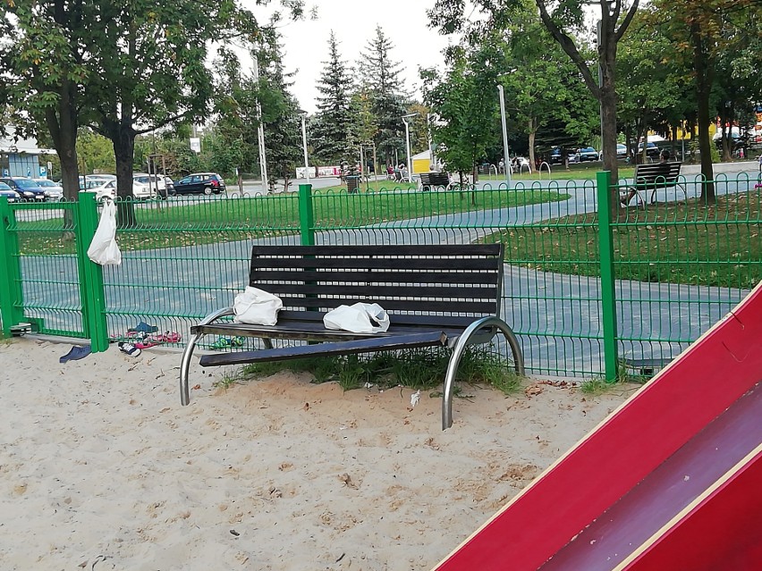 W parku imienia Adama Bienia w Staszowie wandale zniszczyli...