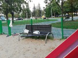 Groźne dla dzieci zniszczenia w parku Bienia w Staszowie i...szybka reakcja (ZDJĘCIA)  