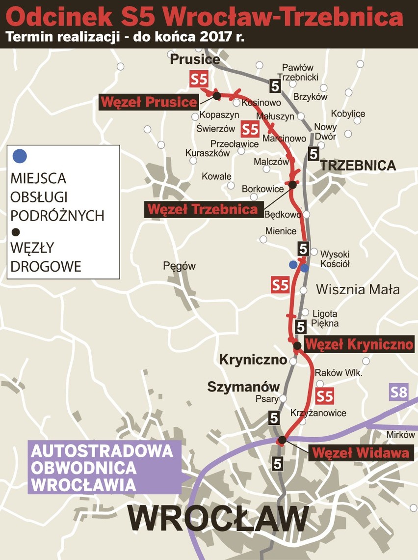 W styczniu zaczną budować trasę S5 z Wrocławia do Trzebnicy (FILM i MAPA)