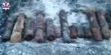 12 pocisków rakietowych wykopanych przy remoncie kolejowym w Puławach. Pochodzą z czasów II wojny światowej 