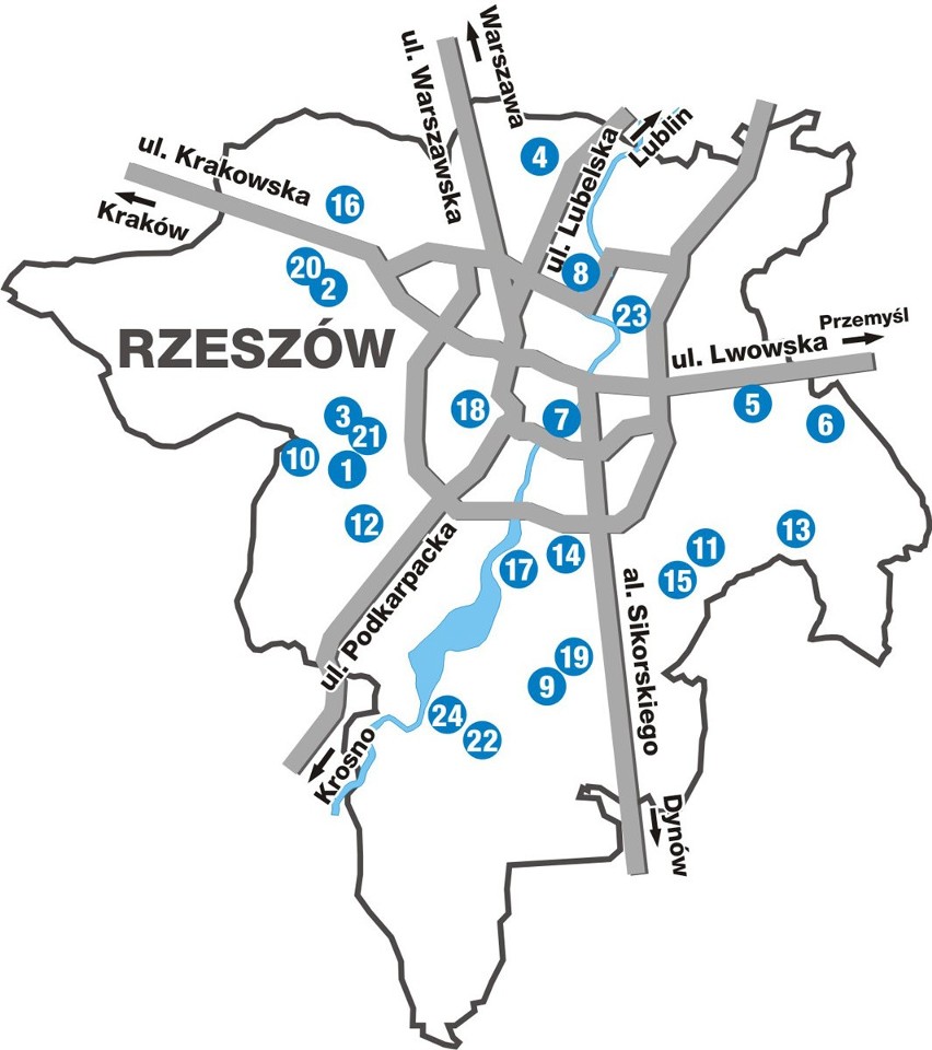 Większe inwestycje mieszkaniowe w Rzeszowie.
