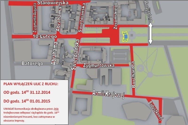 Sylwester 2014/2015 z Polsatem w Gdyni. Zmiana organizacji ruchu i komunikacji [MAPA,PLAN IMPREZY]