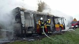 Pożar autobusu w Jerzmanowicach na trasie Kraków - Olkusz [ZDJĘCIA]