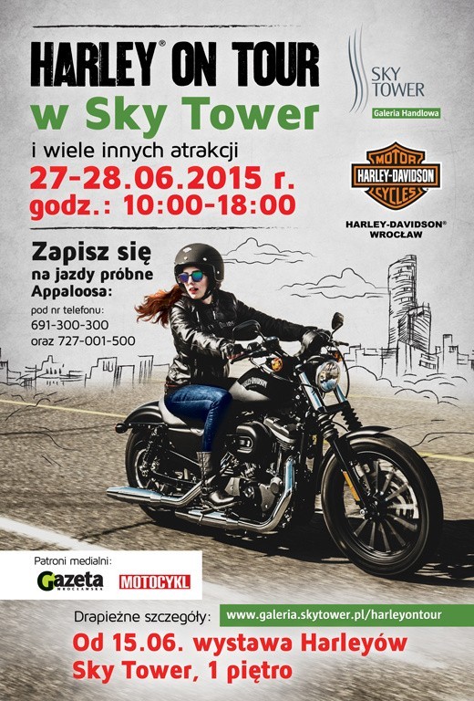 Legendarne motocykle Harley-Davidson®  nadjeżdżają do Sky Tower! 27 – 28 czerwca 2015 roku