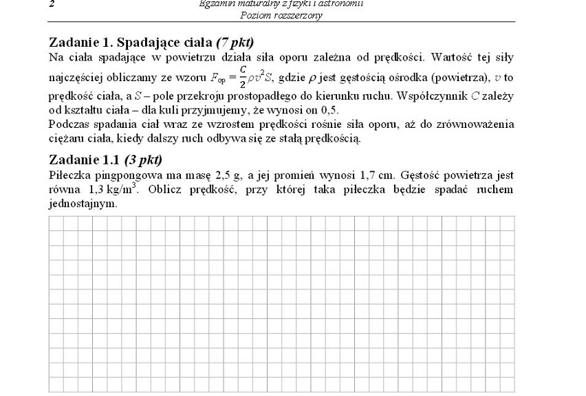 Fizyka - próbna matura poziom rozszerzony grudzień 2014 -...