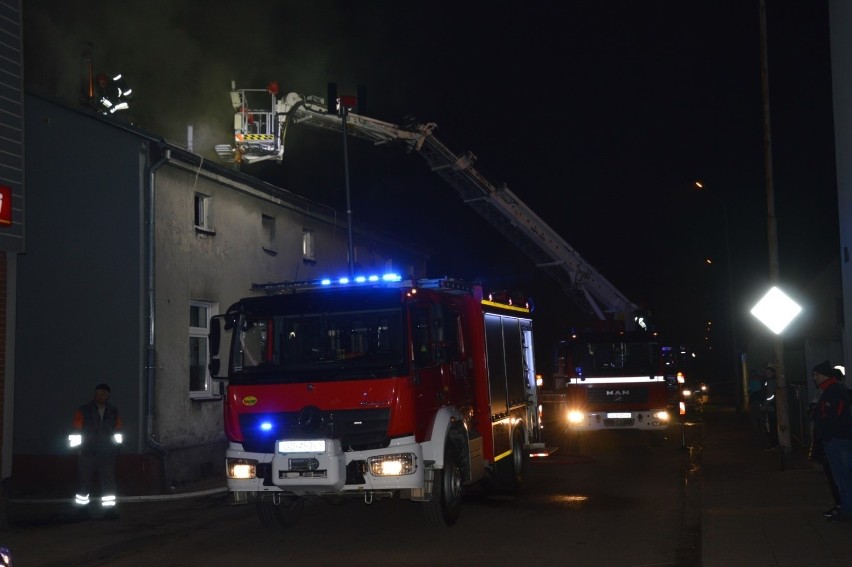 Pożar w budynku przy ulicy Stryjewskiego w Lęborku