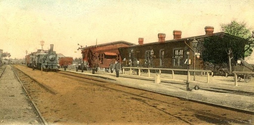 Stacja w Tucznie w czasach świetności. Około 1905 roku