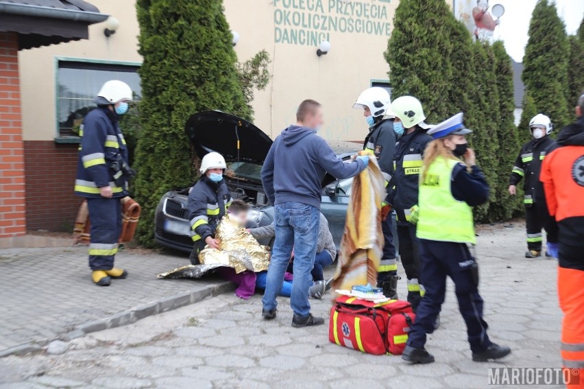 Wypadek na Wrocławskiej w Opolu-Wrzoskach.