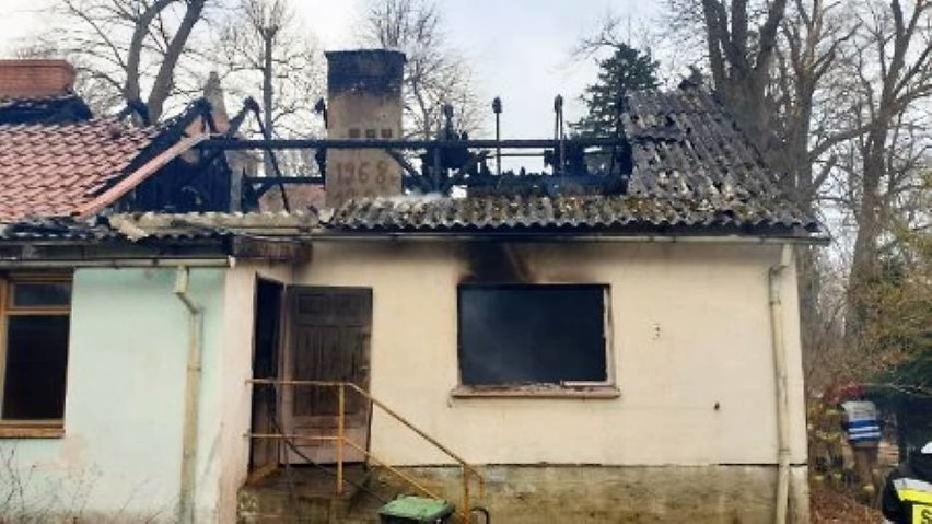 Tragiczny pożar w gminie Malechowo 13.03.2021 r. Strażacy znaleźli zwłoki mężczyzny