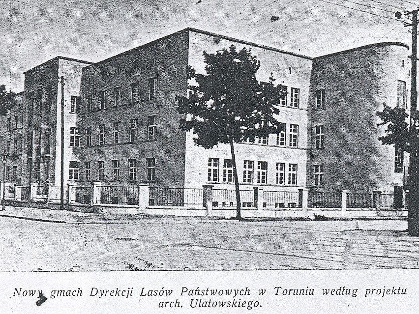 Budynek Dyrekcji Lasów na początku lat 30. Na pierwszym...
