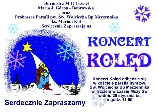 W niedzielę w kościele pw. Św. Wojciecha w Trzcielu odbędzie się koncert kolęd.