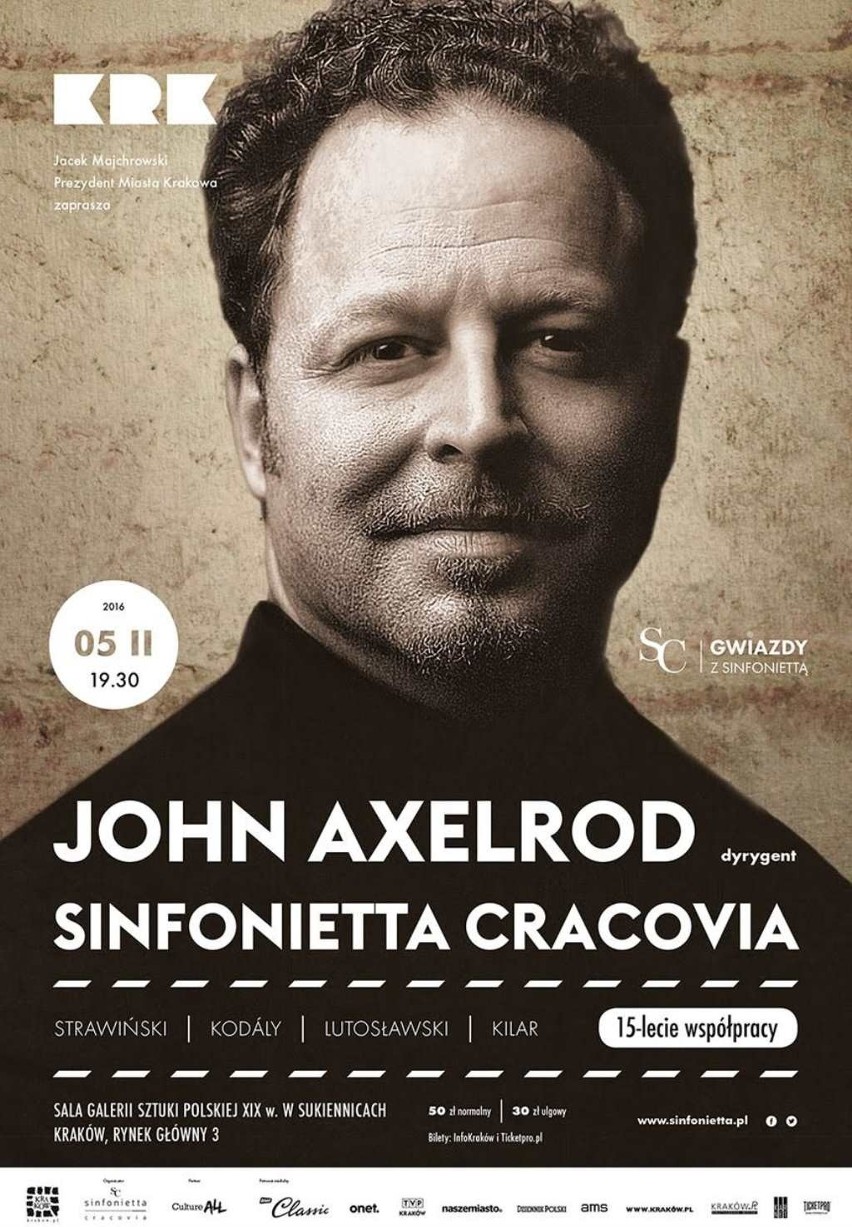 John Axelrod i Sinfonietta Cracovia w wyjątkowym koncercie jubileuszowym