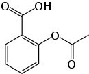 Kwas acetylosalicylowy  jest składnikiem aspiryny.