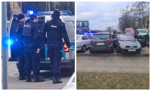 Kierowca renault megane uciekał przed policją uliczkami białostockiego osiedla Słoneczny Stok. Był poszukiwany