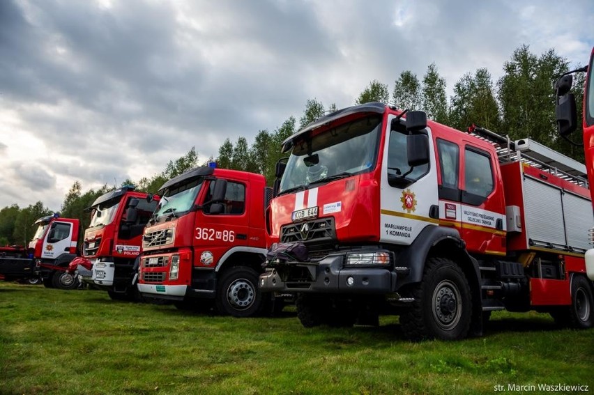 Międzynarodowe ćwiczenia ratownicze w gminie Wąsewo. Kilkuset strażaków z kilku krajów. 4-5 września 2023. Zdjęcia