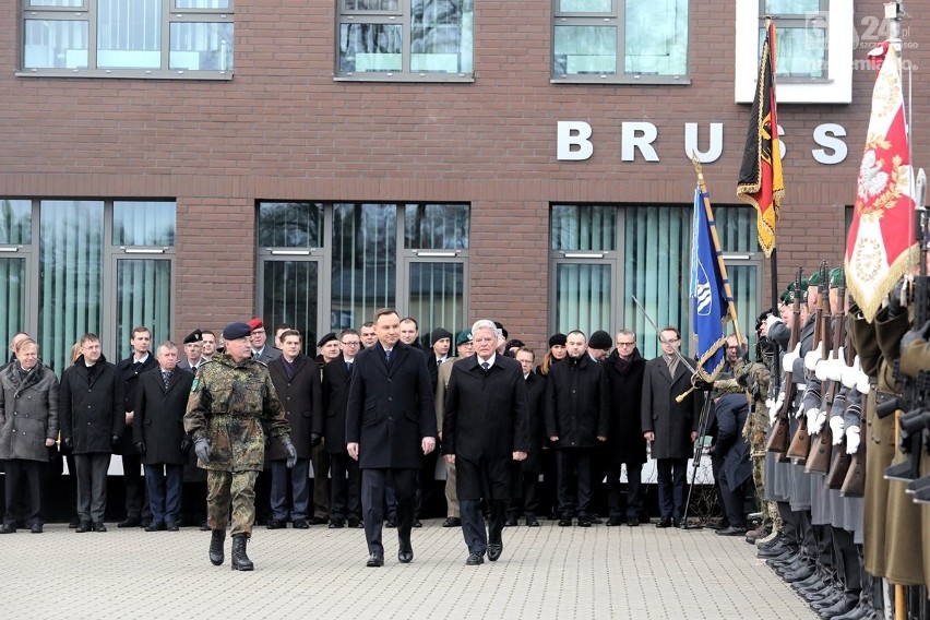 Prezydenci Polski i Niemiec z wizytą w korpusie NATO w Szczecinie [zdjęcia, wideo]