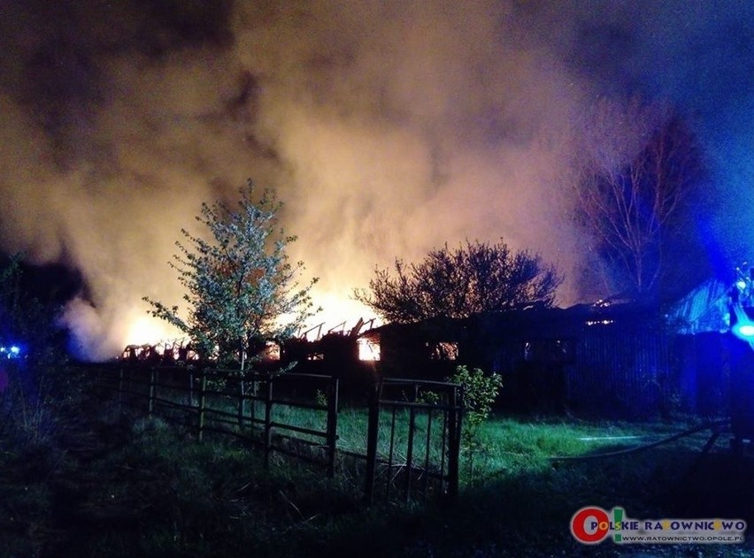 Pożar stodoły w Krzywiczynach.