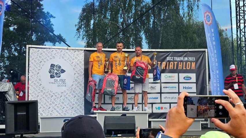 Policjant z Jasła zajął I miejsce podczas IV Mistrzostw Polski Policjantów w Triathlonie [ZDJĘCIA]
