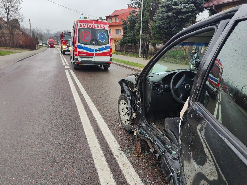 Wypadek na ulicy Krakowskiej w Połańcu.