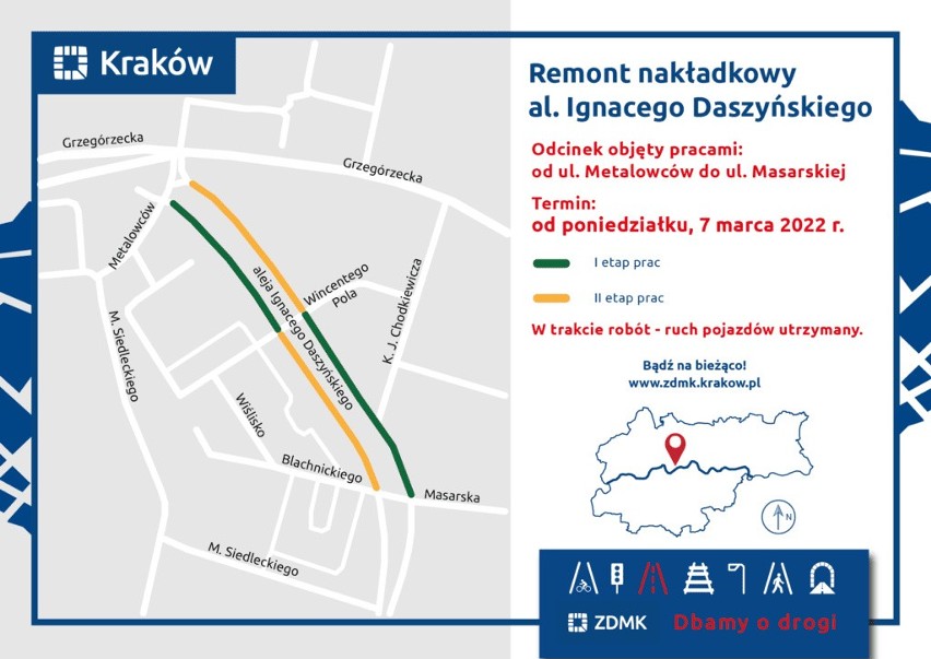 Kraków. Sporo zmian w ruchu z powodu remontów i inwestycji