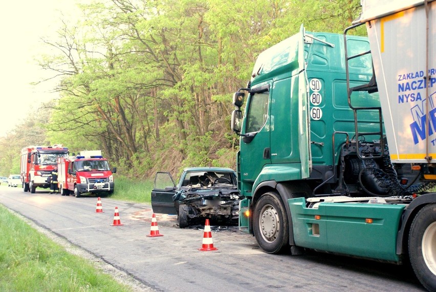 Czołowe zderzenie pod Brzezinami