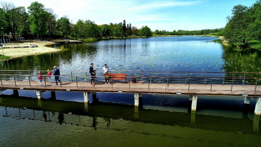 W centrum Strzelec Krajeńskich są dwa jeziora: Klasztorne...