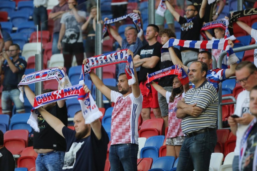 10.07.2020 r. Kibice na meczu Górnik Zabrze - Raków...