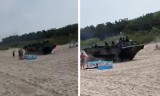 Niesamowite sceny na plaży w Dziwnówku! Wiemy już dlaczego z Bałtyku wyjechały wojskowe transportery [WIDEO]