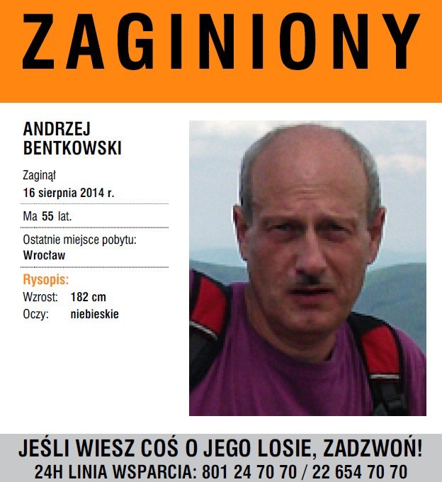 Wrocław: Zaginął Andrzej Bentkowski. Może go widzieliście? (ZDJĘCIA)