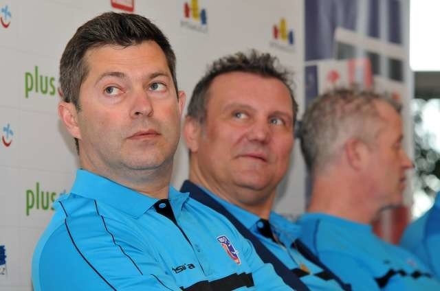 Trener Piotr Makowski (z lewej) i prezes Piotr Sieńko (obok) zamierzają wzmocnić zespół na nowy sezon