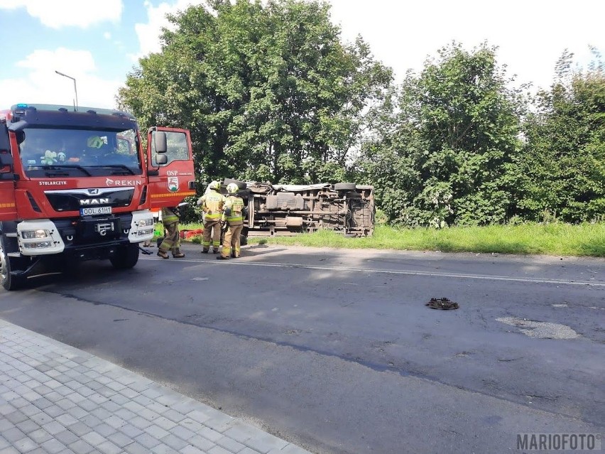 Wypadek w Gorzowie Śląskim. Zderzenie mercedesa z oplem