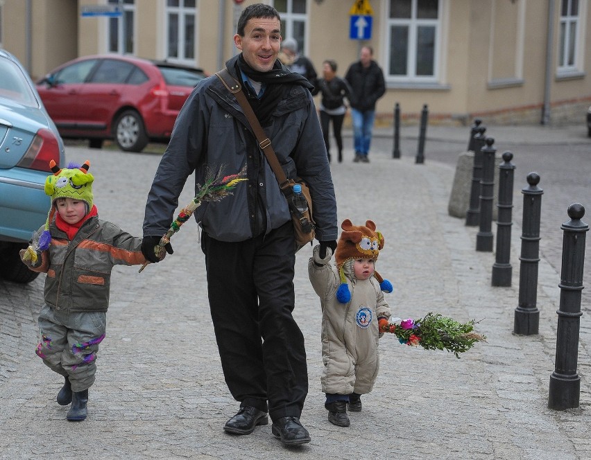 Uroczysty obrzęd poświęcania palm, odbył się na Placu...