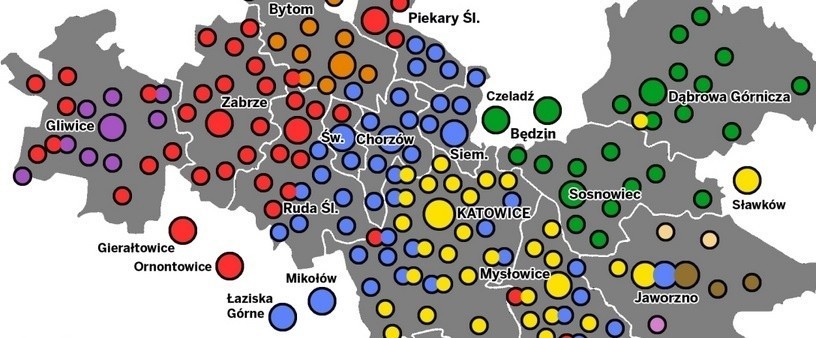 Kto z kim, za kim i dlaczego? DZ prezentuje mapę kibiców aglomeracji Śląskiej