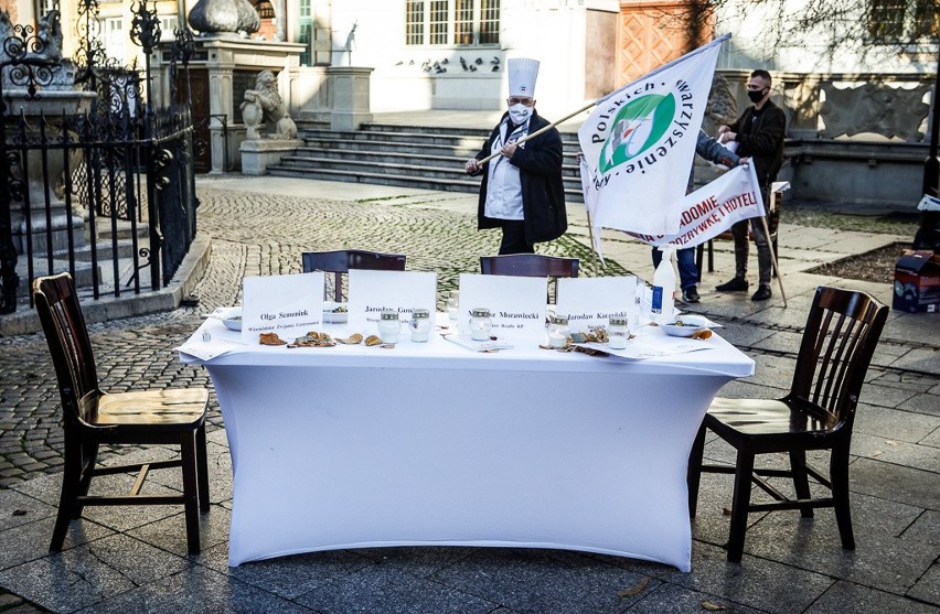 Protest branży gastronomicznej w Gdańsku 3.11.2020....