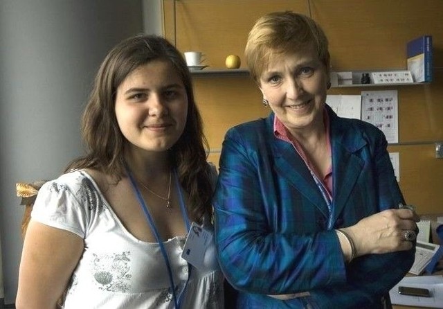 Sylwia Papier podczas wyjazdu do Brukseli gościła także w biurze eurodeputowanej Róży Thun.