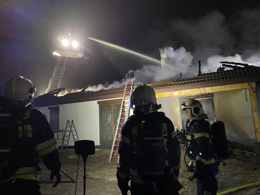 Pożar domu jednorodzinnego w Solcu Kujawskim