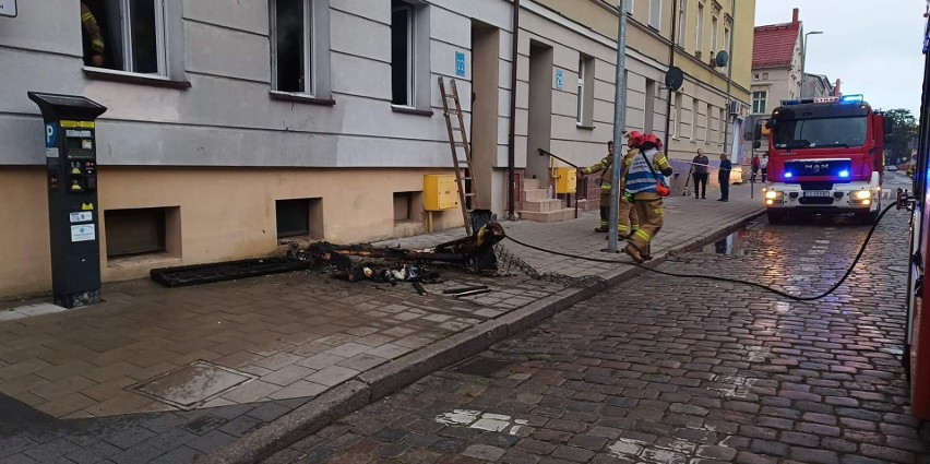 Pożar mieszkania w Słupsku.
