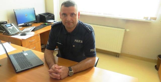 Adam Rzeczkowski - naczelnik wydziału ruchu drogowego KPP w Makowie Mazowieckim