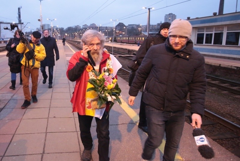 Przywitanie Aleksandra Doby w Szczecinie