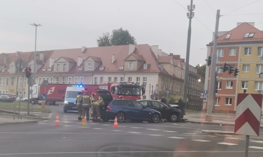 Zderzenie aut w centrum Szczecina. Nie ma już utrudnień w ruchu