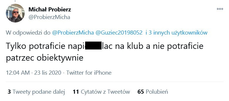 Michał Probierz odleciał po meczu z Legią! "Ty jesteś cyrk, ku**a" do kibica