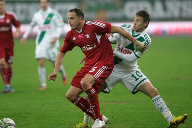 Fragment meczu Lechia Gdańsk - Wisła Kraków